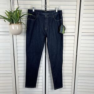 New Dish by DU/ER Organic Cotton Denim Skinny Jeans Dark Wash Women Size 32 x 28